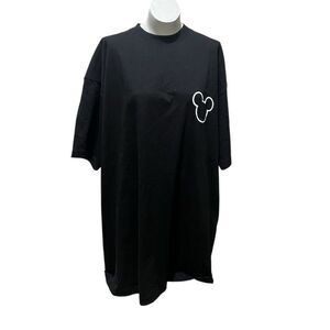 shaka wear  Men's Mickey Mouse Graphic T-Shirt Black 3XLT Short Sleeve